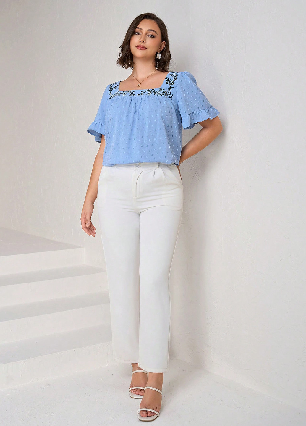 Синяя блуза SHEIN