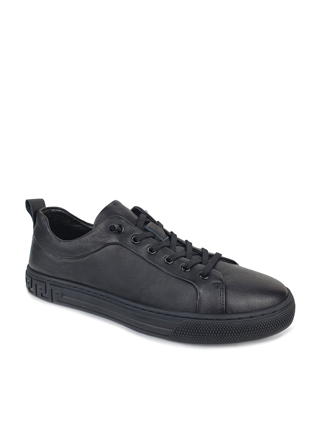 Черные мужские туфли кожа повседневные весна/осень черные на резинке-шнуровке Cosottinni