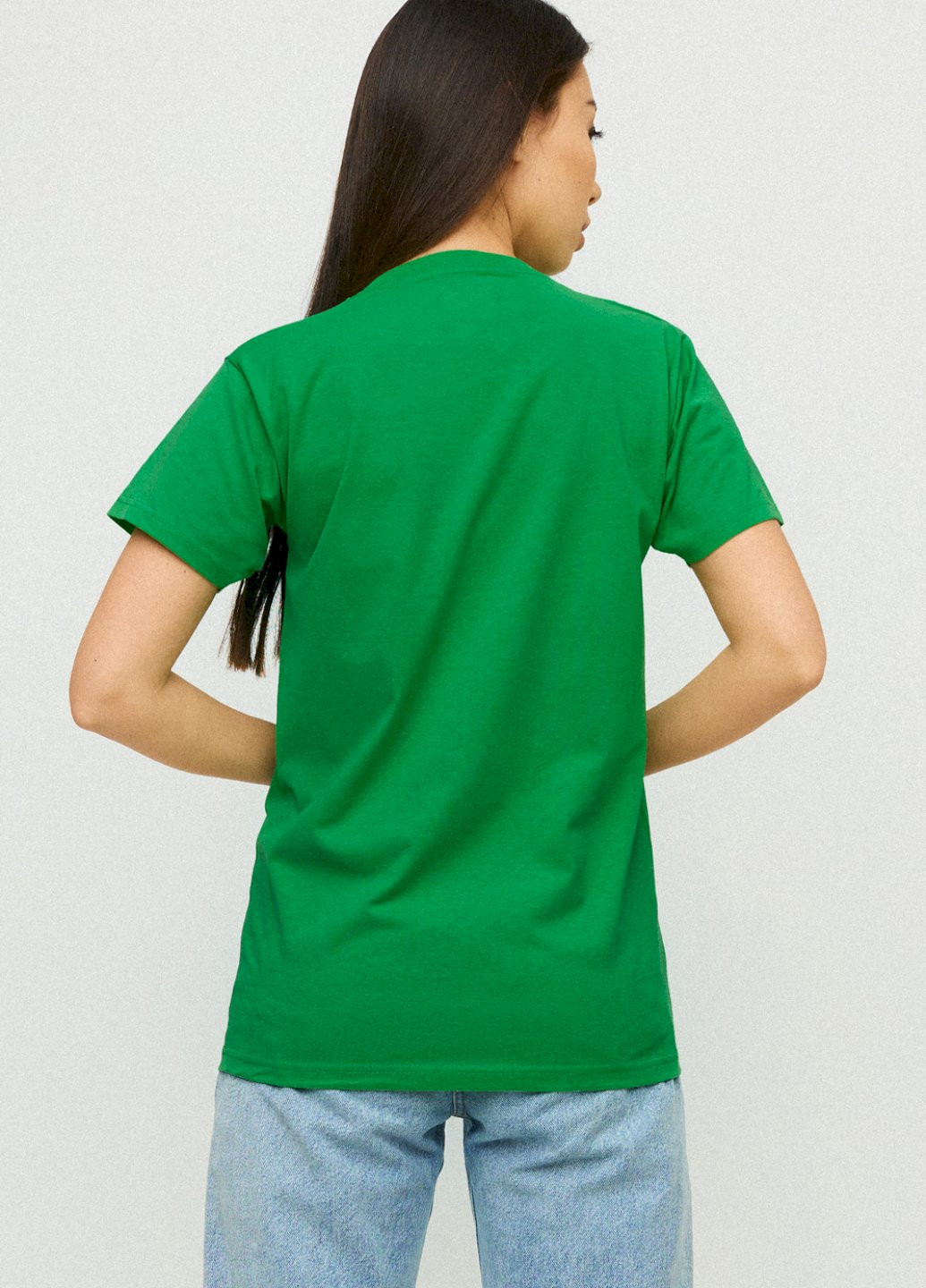 Зелена демісезон футболка boyfriend / дихаючий принт/ YAPPI