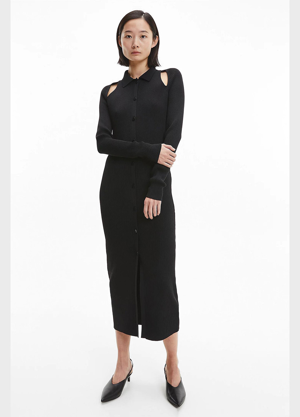 Чорна кежуал сукня сукня-сорочка Calvin Klein однотонна