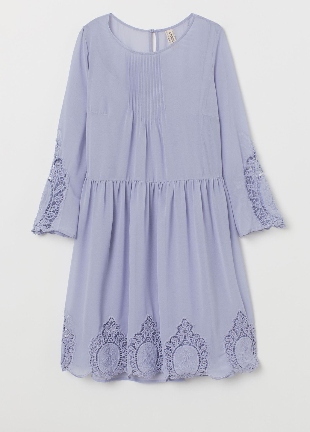 Серо-голубое вечернее платье H&M однотонное