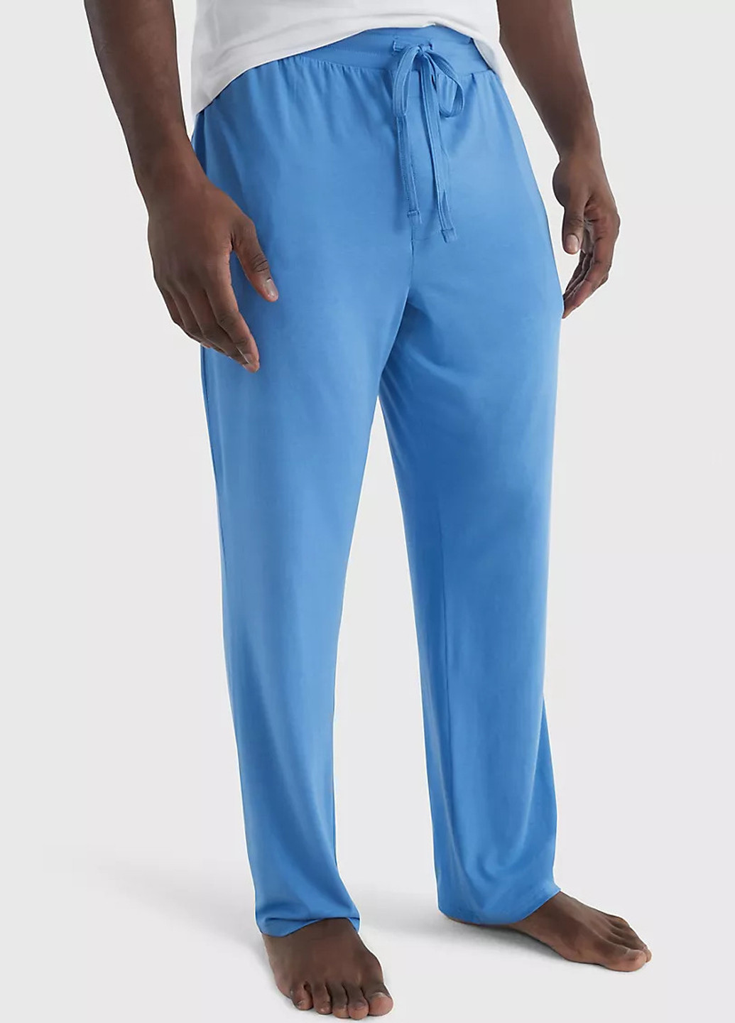 Синие домашние демисезонные прямые брюки Tommy Hilfiger