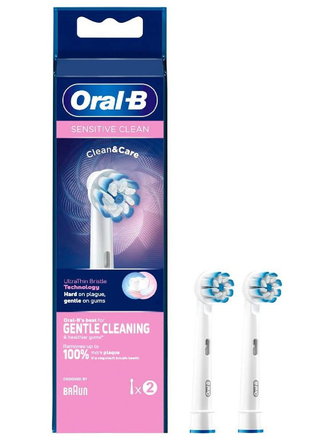 Набір зубних насадок для електричної зубної щітки Sensitive Clean (2шт) Oral-B (255128829)