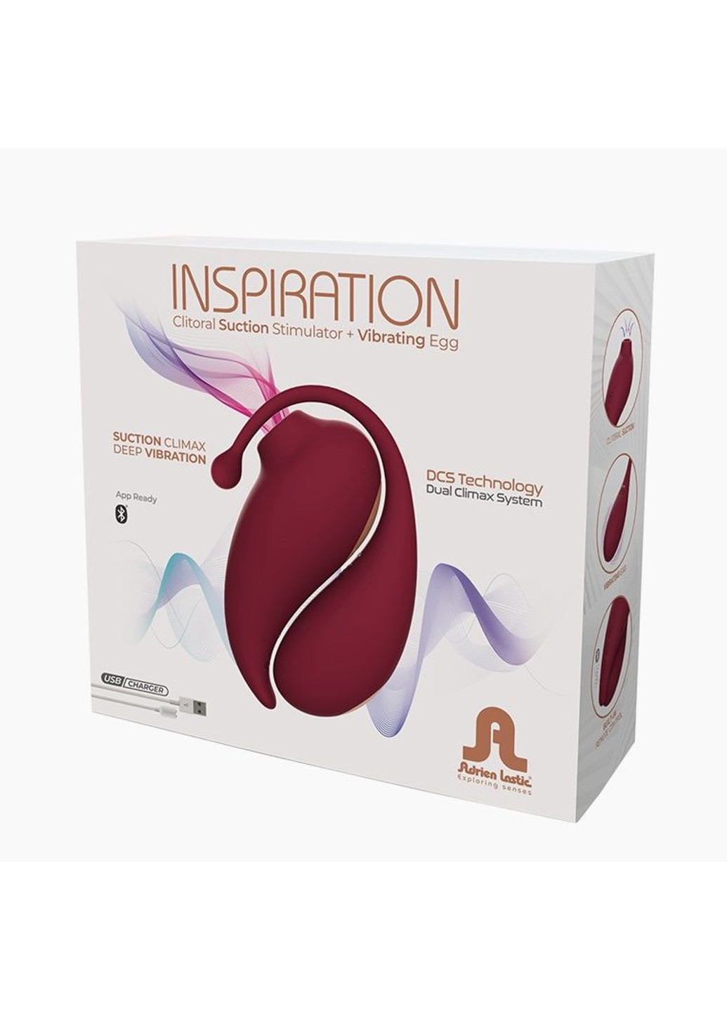 Смарт игрушка Inspiration: виброяйцо и вакуумный клиторальный стимулятор Adrien Lastic (252297654)
