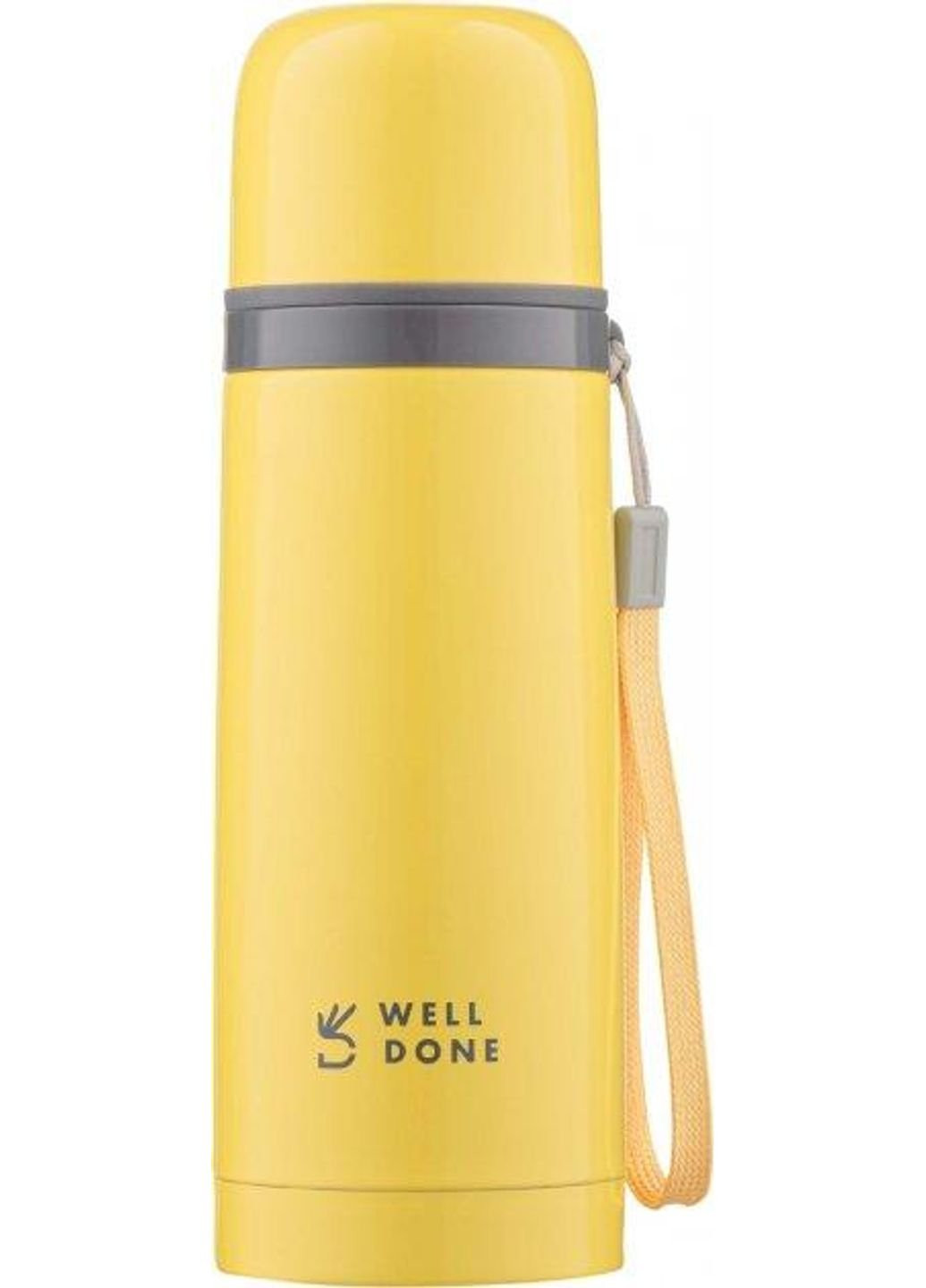 Термос питьевой Well Done WD-7153Y 0.35 л желтый No Brand (253618040)