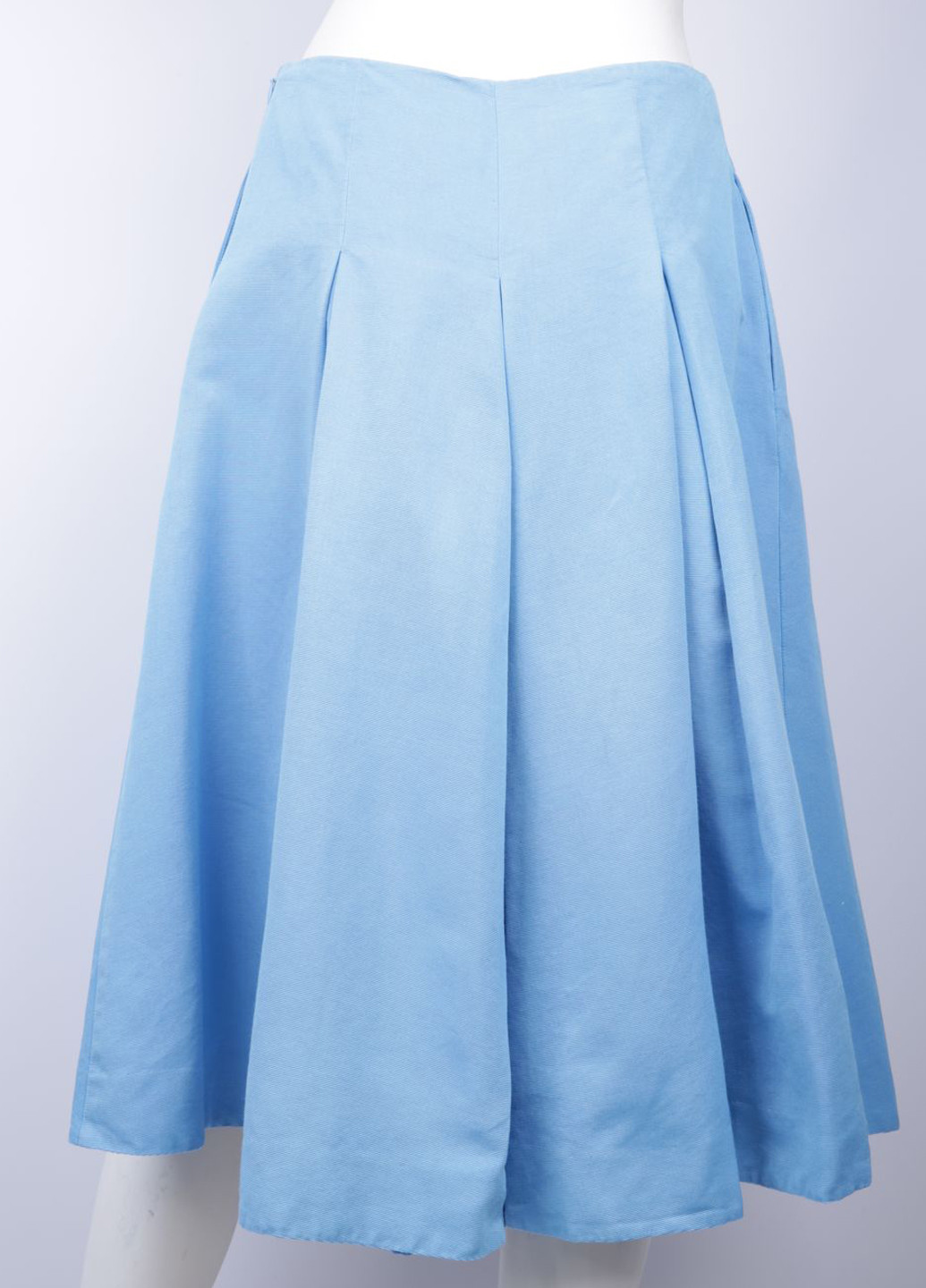 Темно-голубая кэжуал однотонная юбка Ralph Lauren клешированная