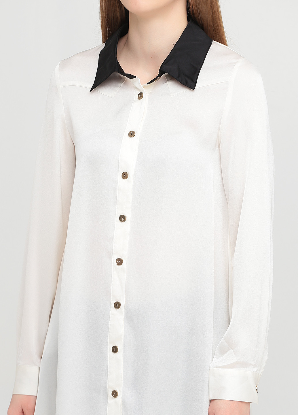 Белая кэжуал рубашка однотонная Glamorous