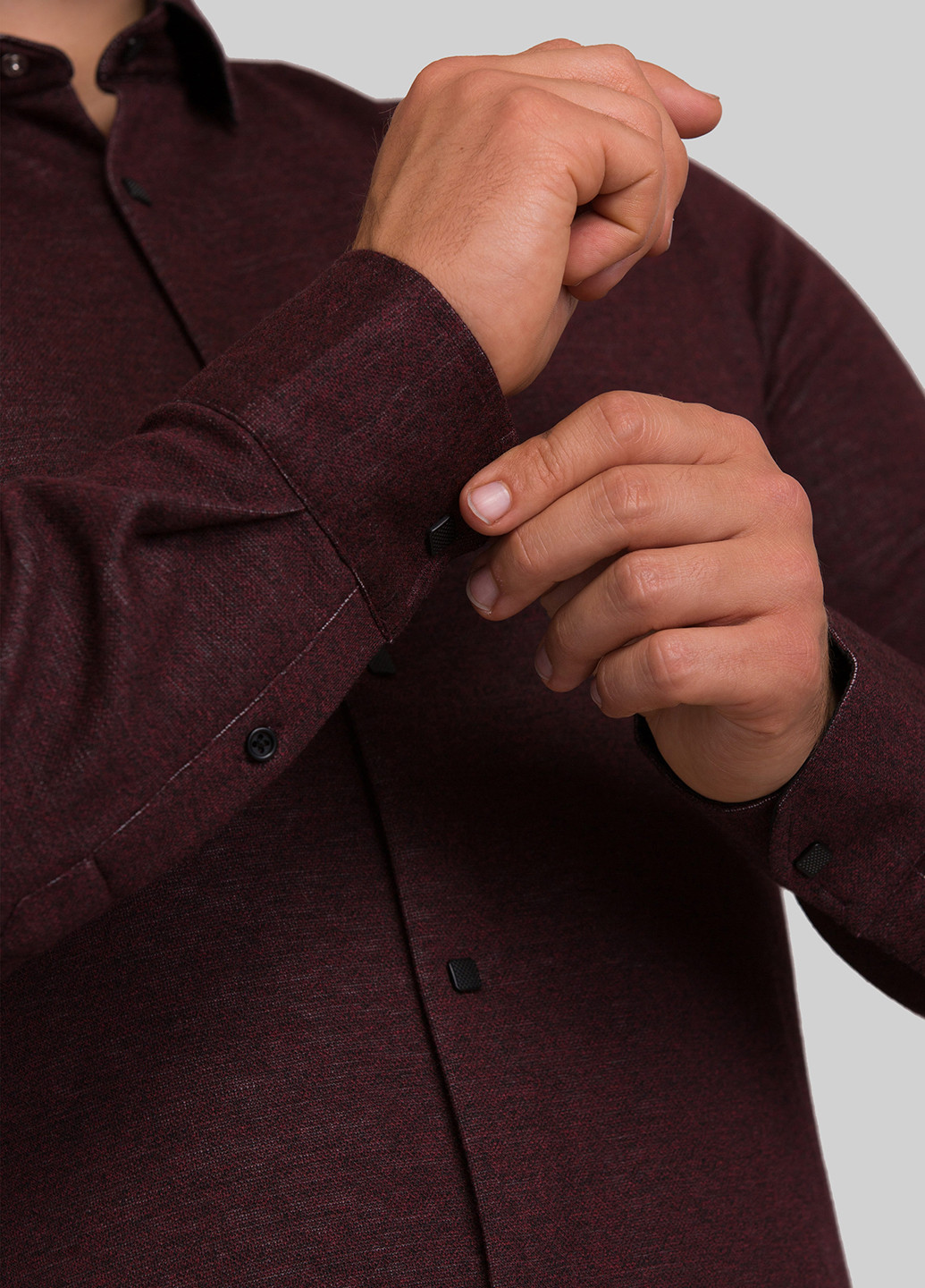 Бордовая кэжуал рубашка однотонная Trend Collection