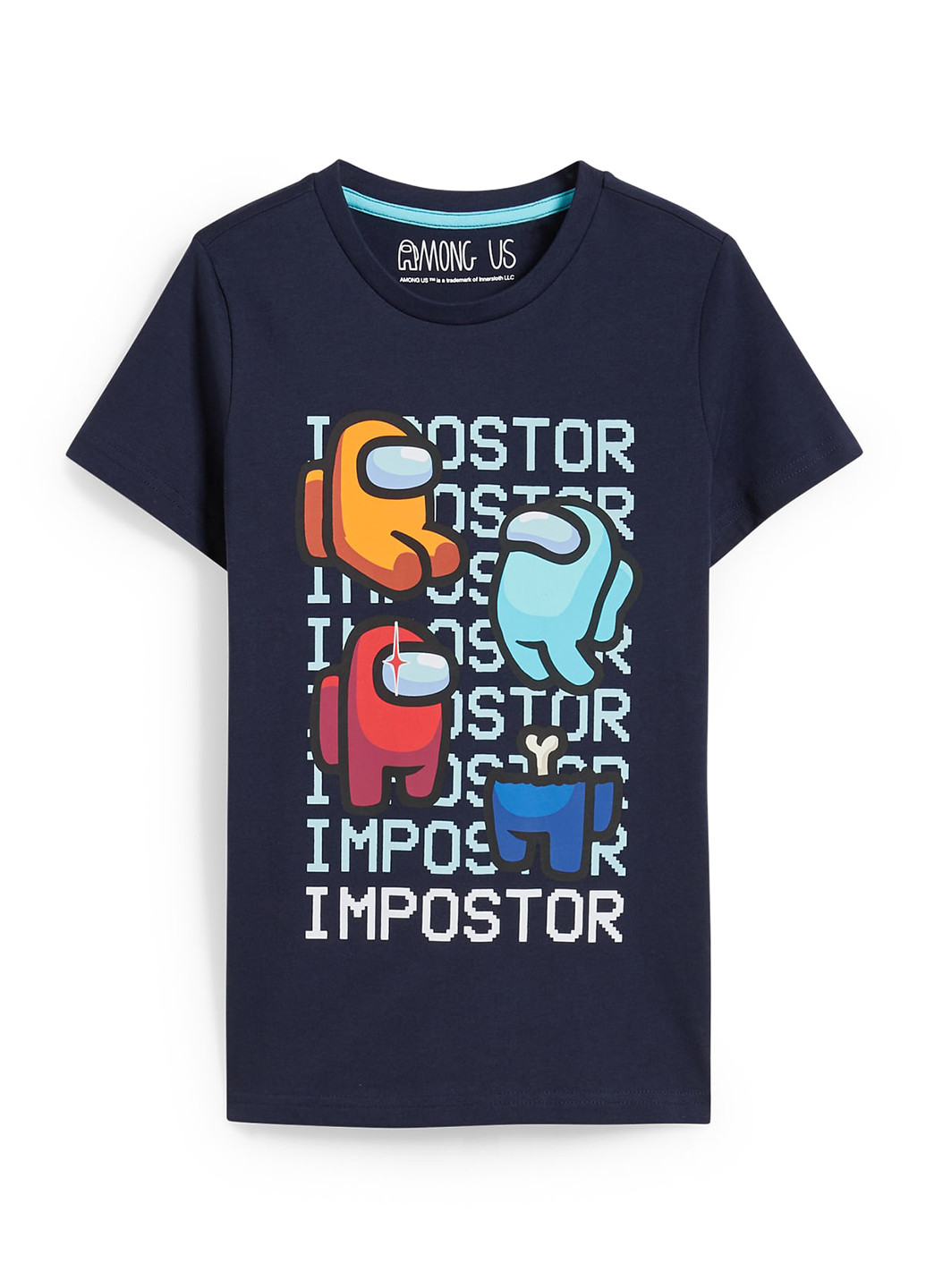 Темно-синий летний комплект (футболка, шорты) C&A