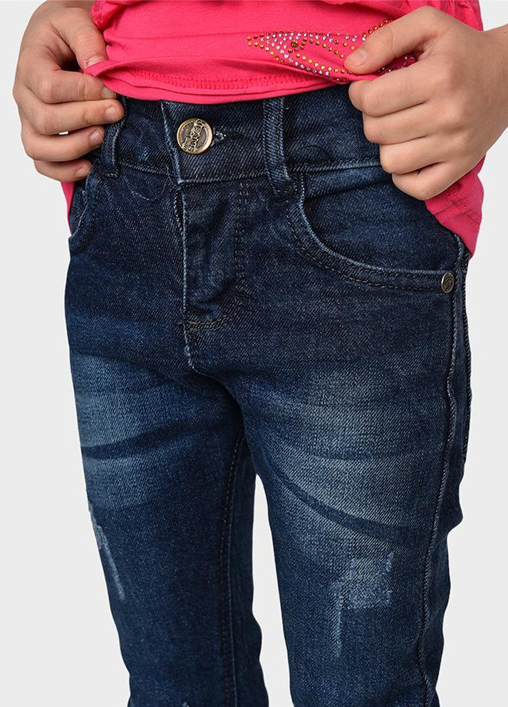 Синие джинсы детские темно-синие skl99-365182 No Brand