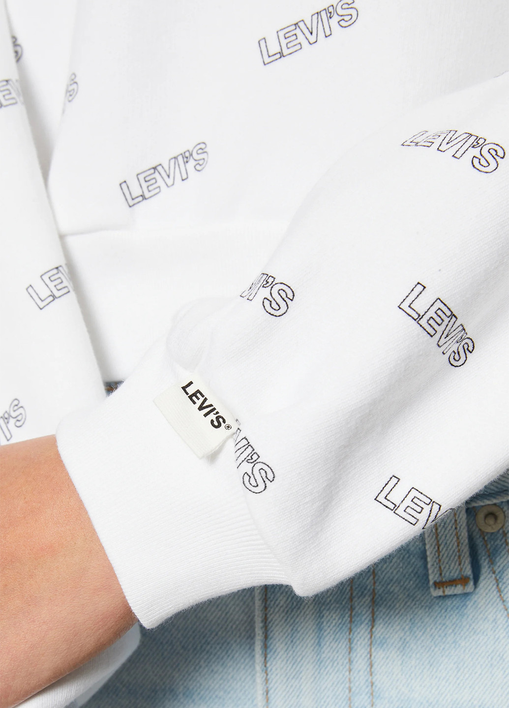 Білий світшот Levi's логотип без декору (264296003)