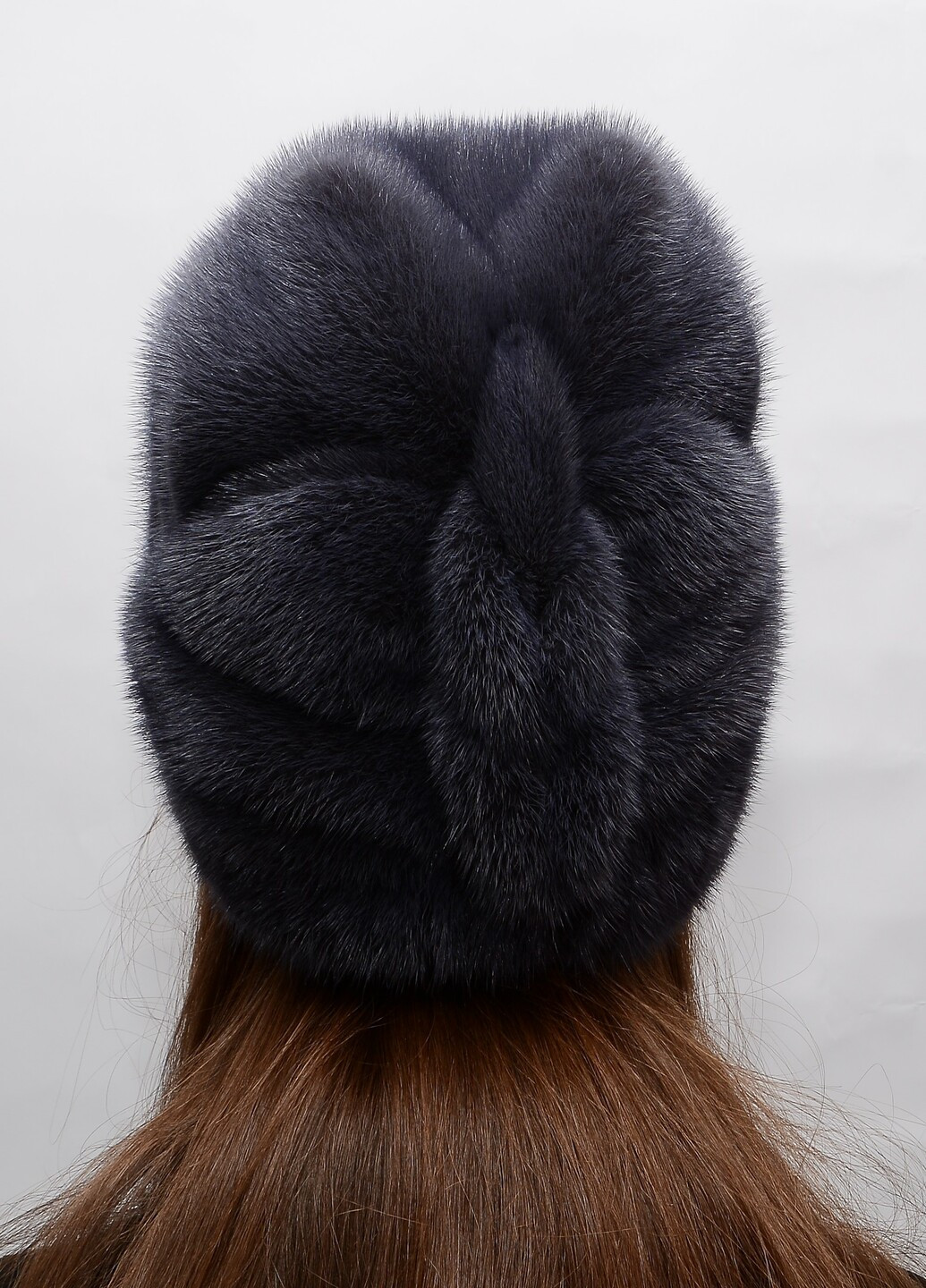 Жіноча норкова зимова шапка кубанка Меховой Стиль коса (203038786)