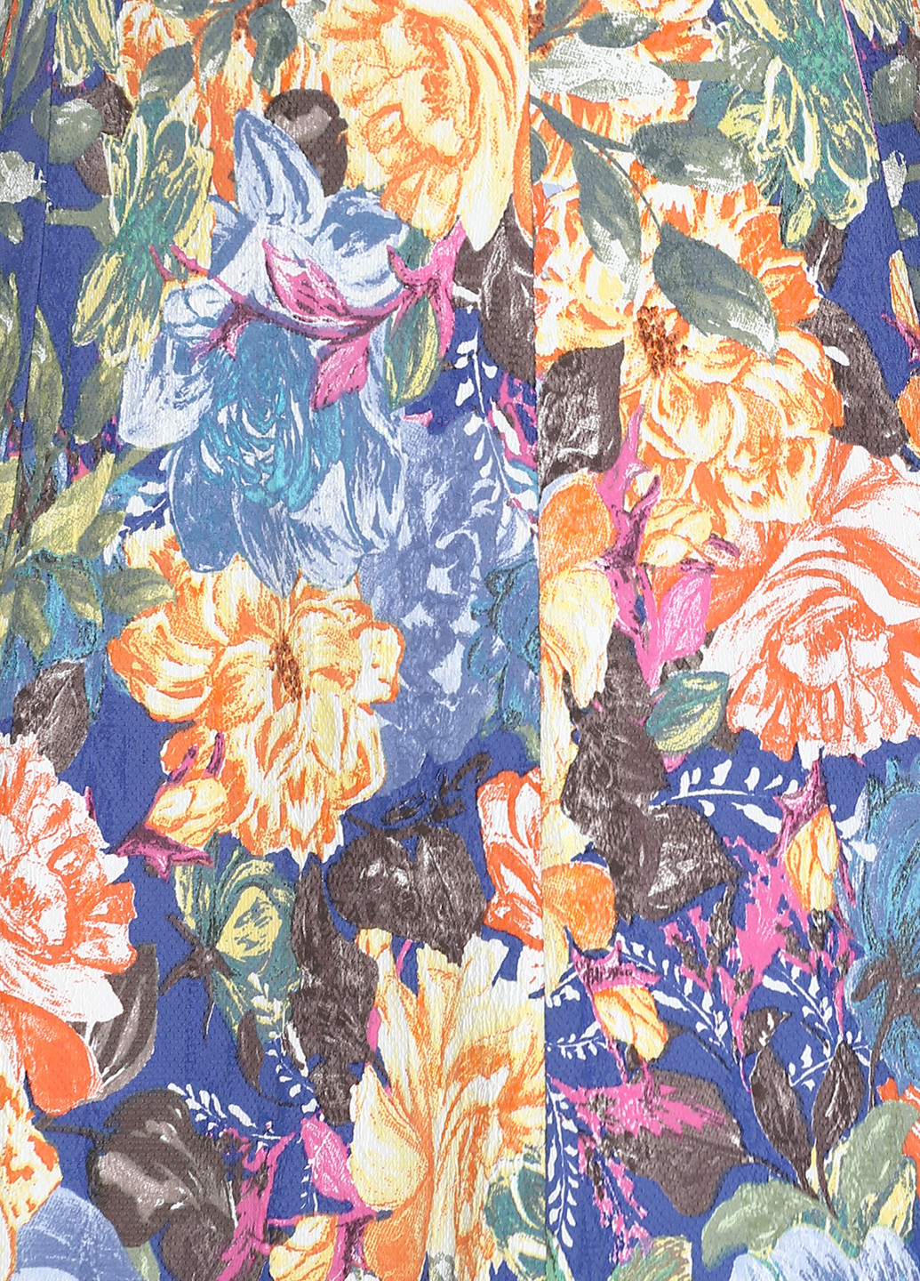 Синяя кэжуал цветочной расцветки юбка Sassofono миди