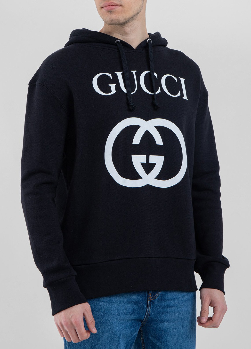 Черный худи с логотипом Gucci (251176510)