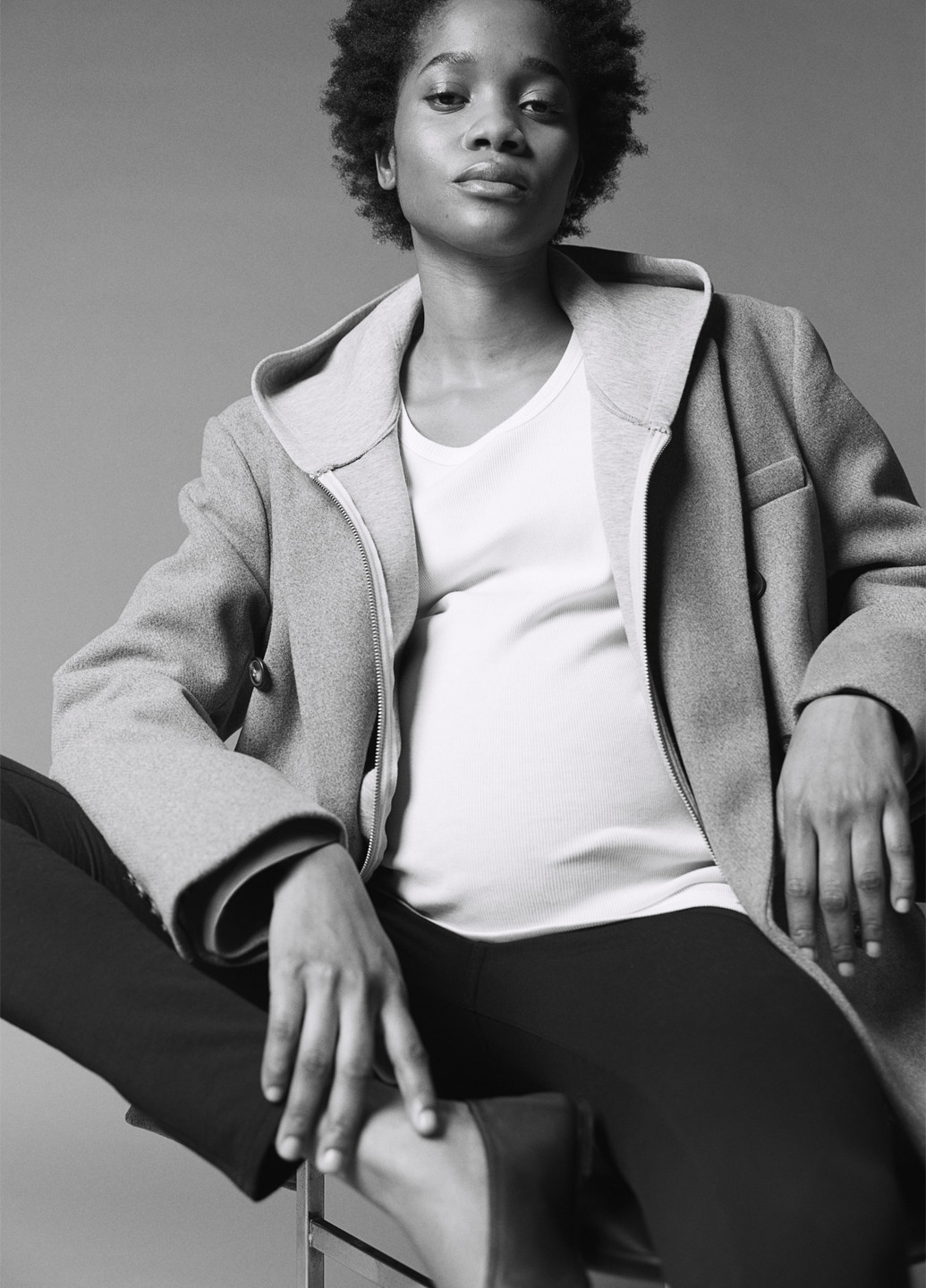 Черные демисезонные леггинсы для беременных H&M