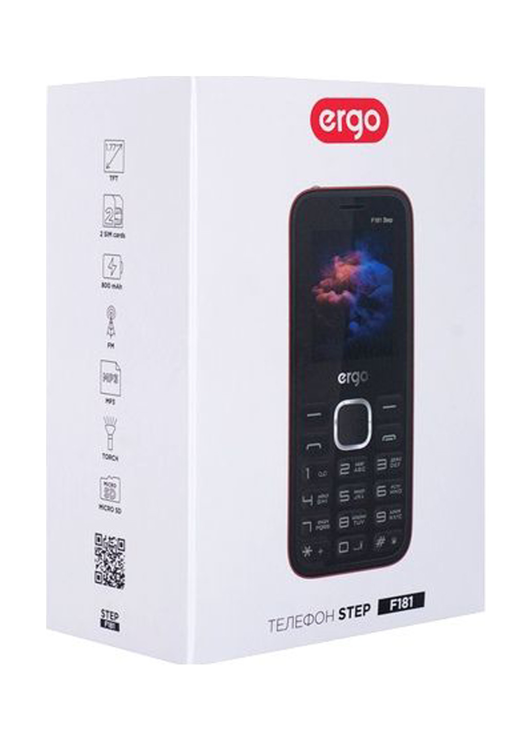 Мобильный телефон Ergo f181 step red (132999697)