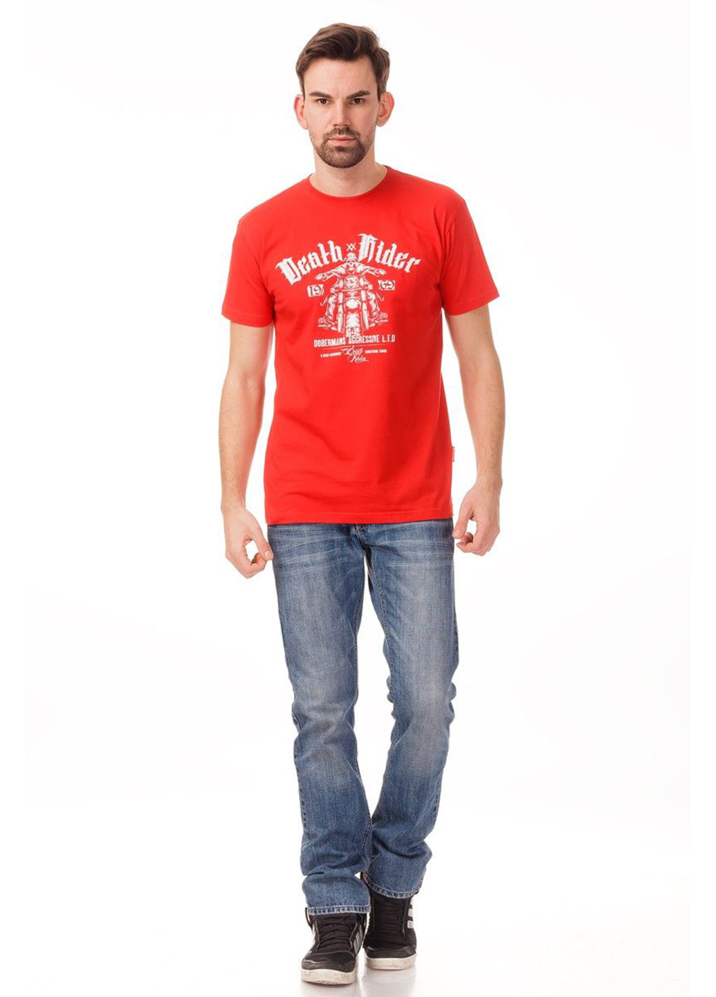 Червона футболка dobermans death rider ts57rd Dobermans Aggressive
