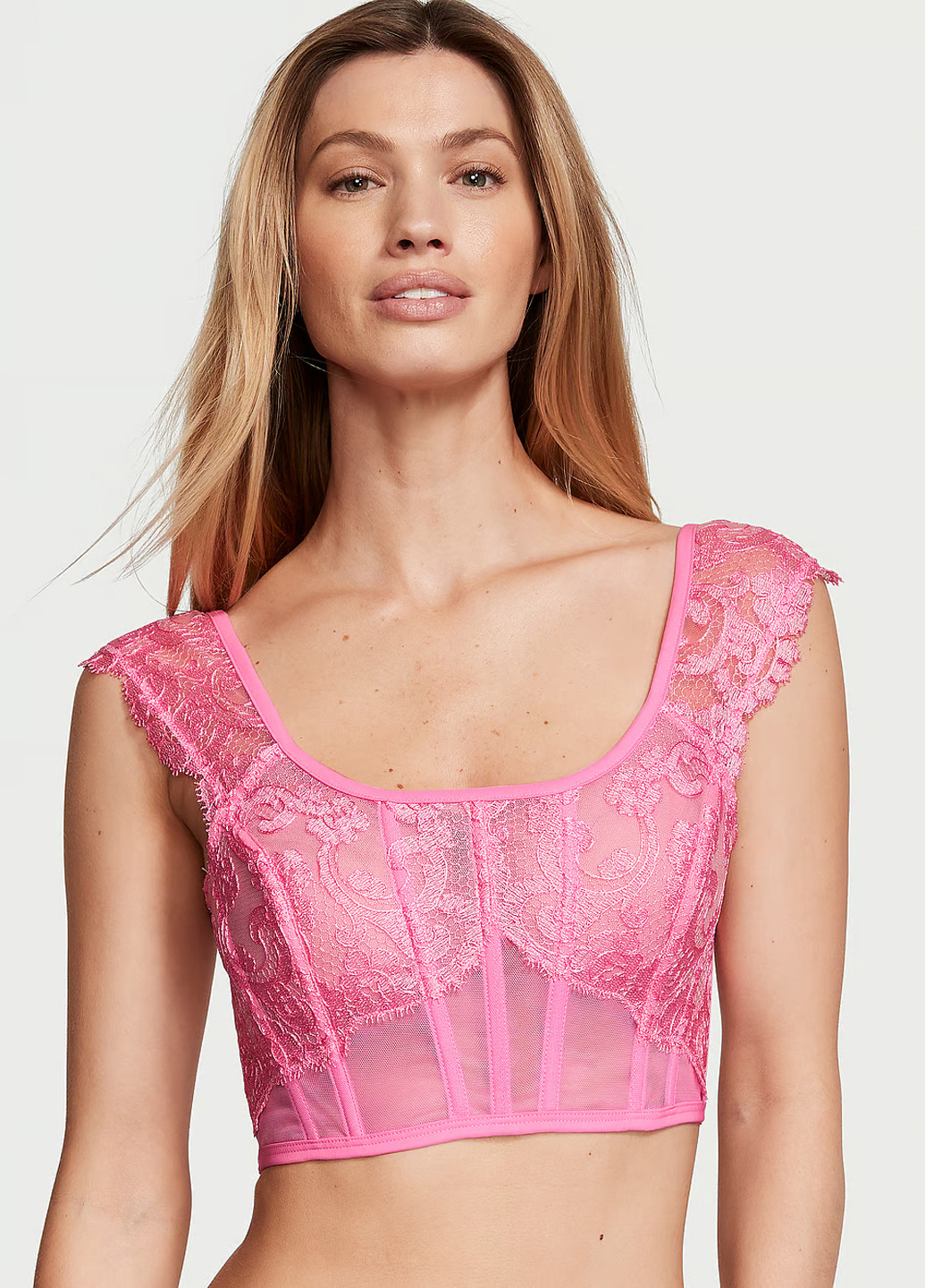 Рожевий демісезонний комплект (бюстьє, трусики) Victoria's Secret