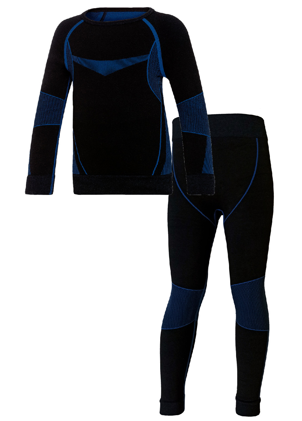 Термокостюм (лонгслив, леггинсы) Lupilu однотонный чёрный спортивный