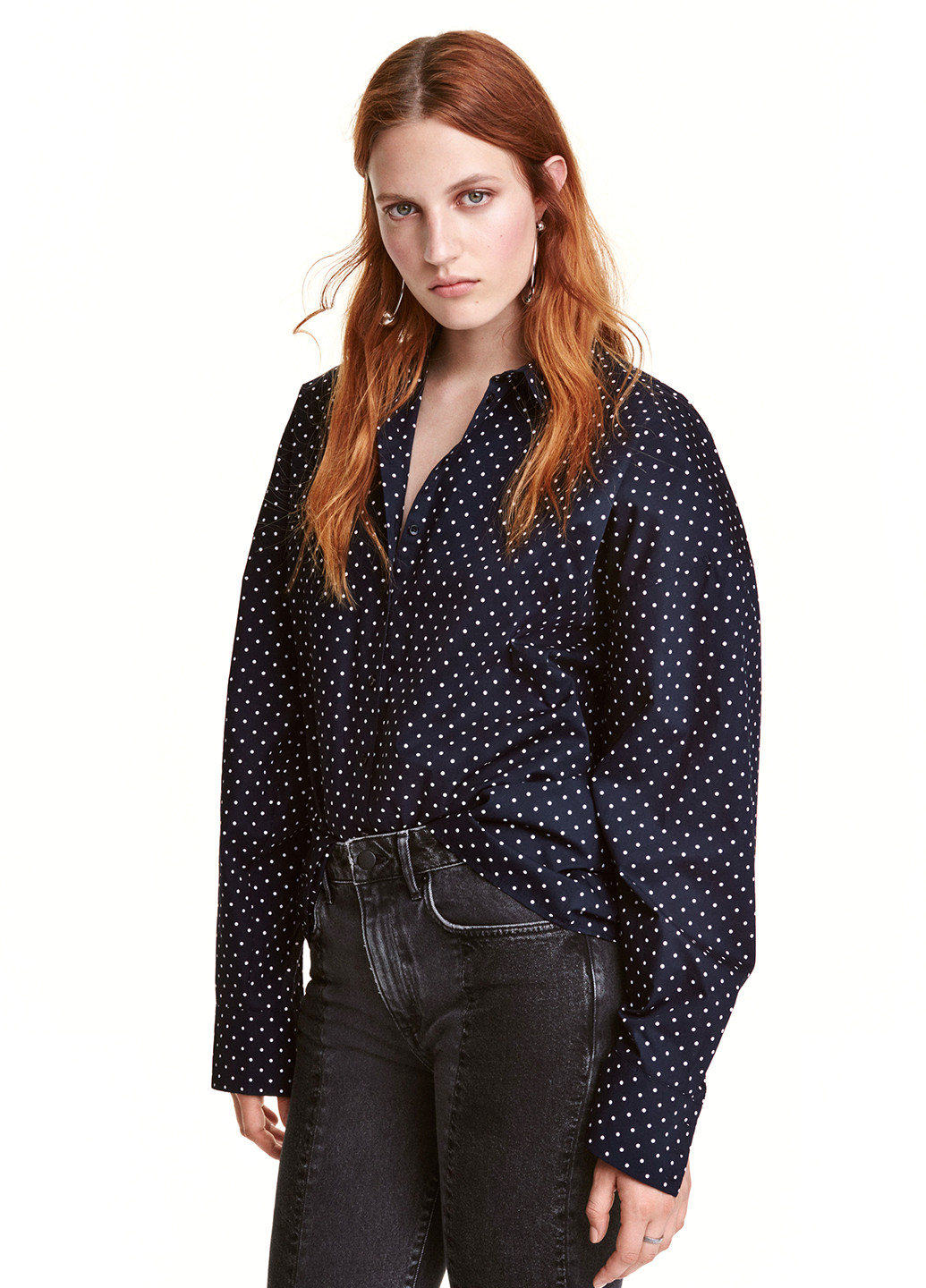 Темно-синя блуза H&M