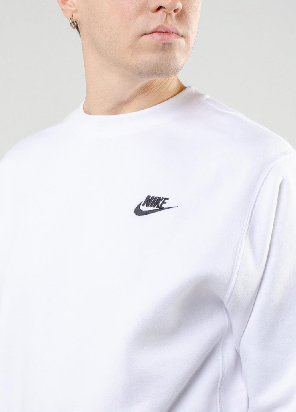Білий світшот bv2662-100 Nike логотип без декору (318311337)