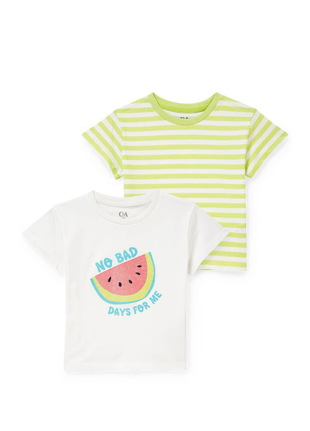 Комбинированная летняя футболка (2 шт.) C&A