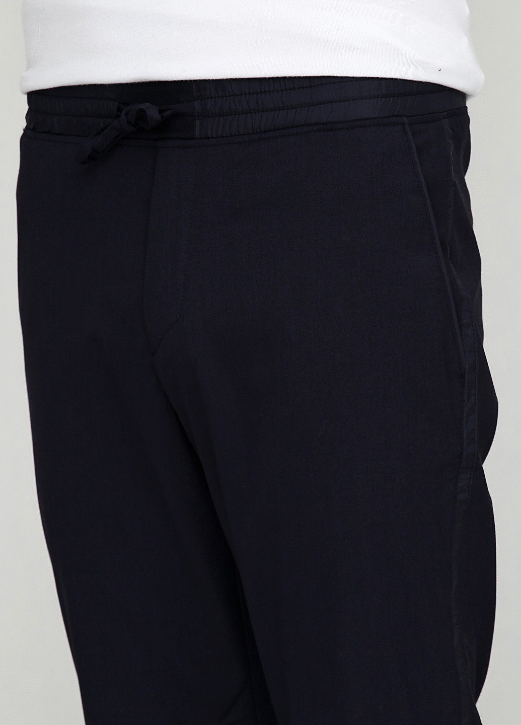 Темно-синие спортивные демисезонные со средней талией брюки Zara