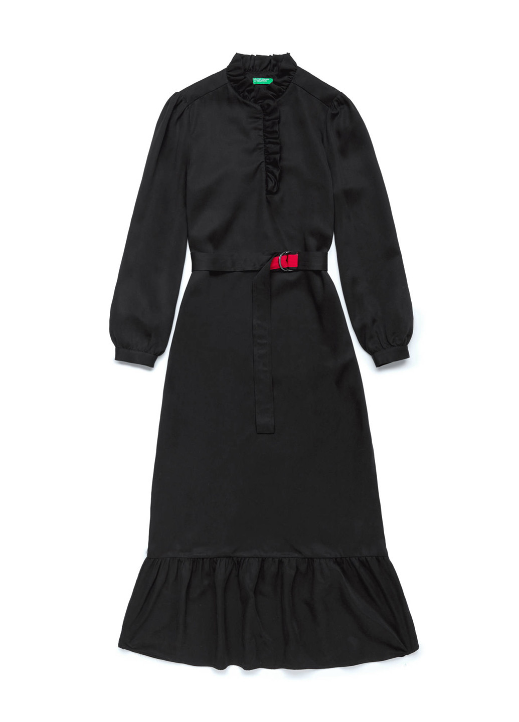 Черное кэжуал платье United Colors of Benetton однотонное