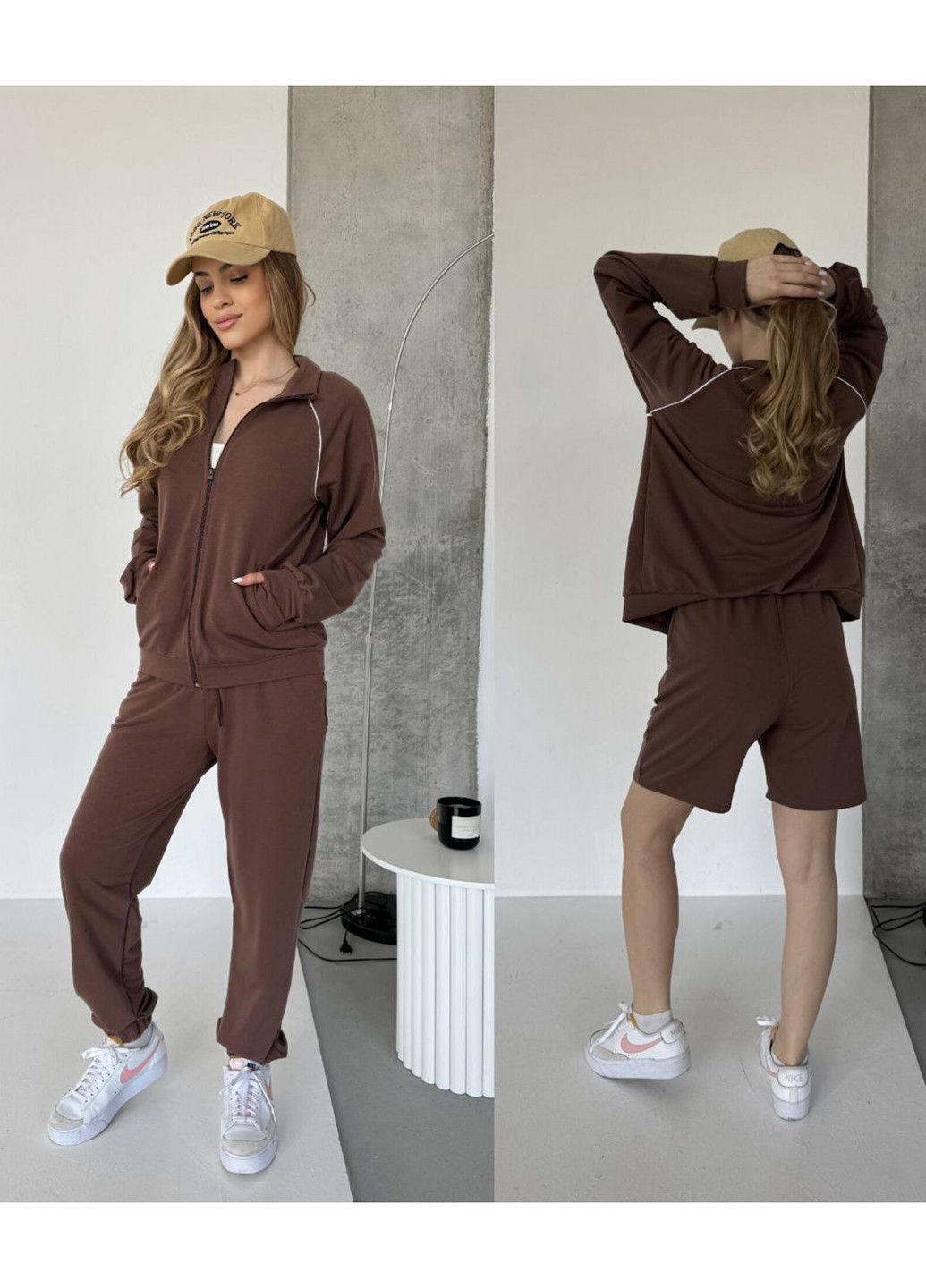 Костюм (толстовка, брюки, шорты) Fashion (353830855)