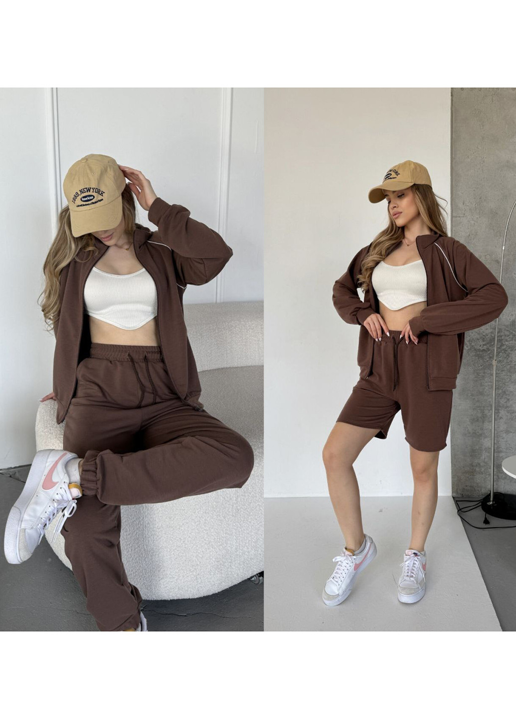 Костюм (толстовка, брюки, шорты) Fashion (353830855)