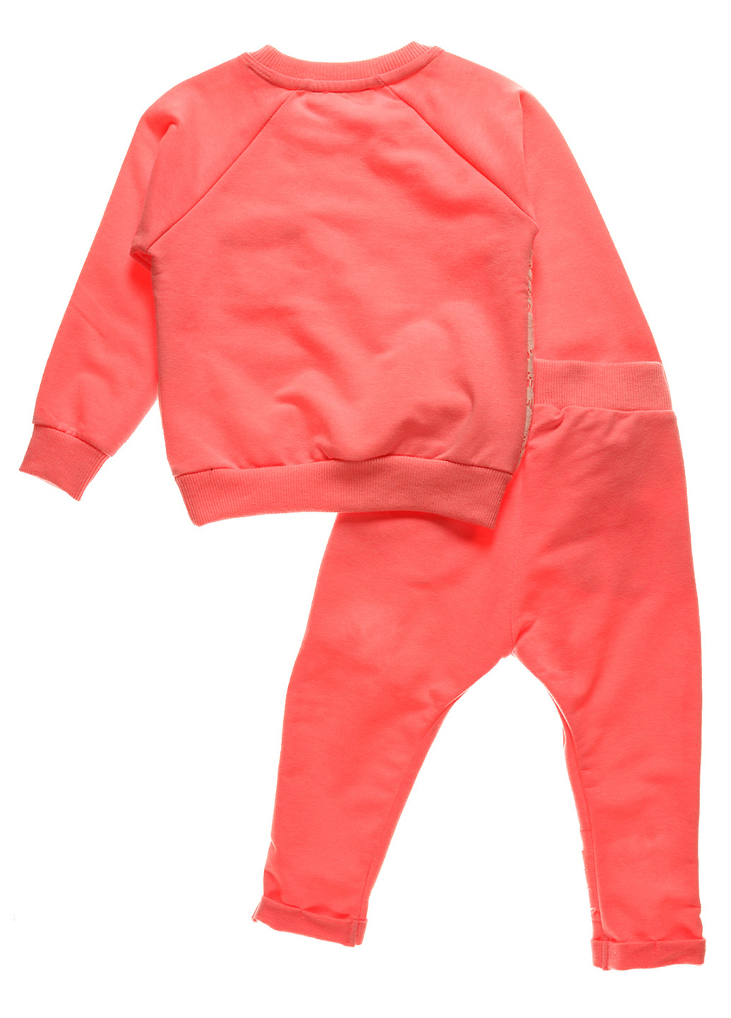 Розовый демисезонный костюм (реглан, брюки) с длинным рукавом Breeze