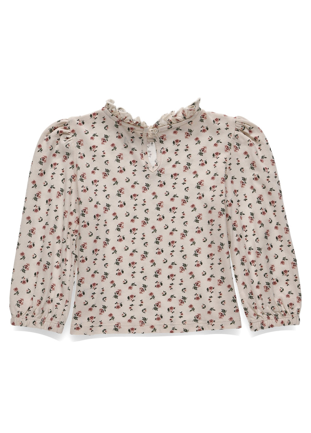 Молочная цветочной расцветки блузка C&A демисезонная