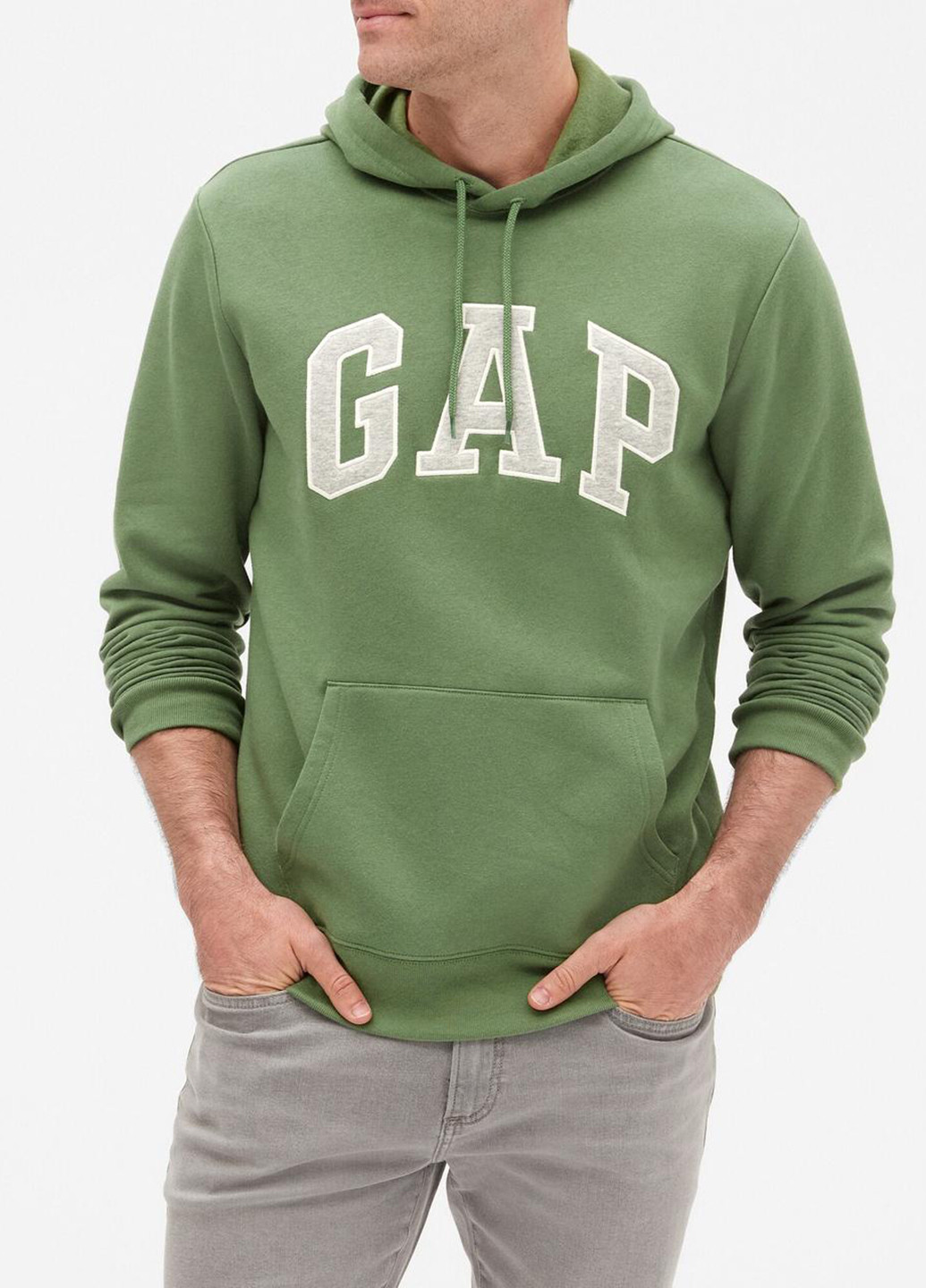 Худі Gap логотипи світло зелені кежуали бавовна