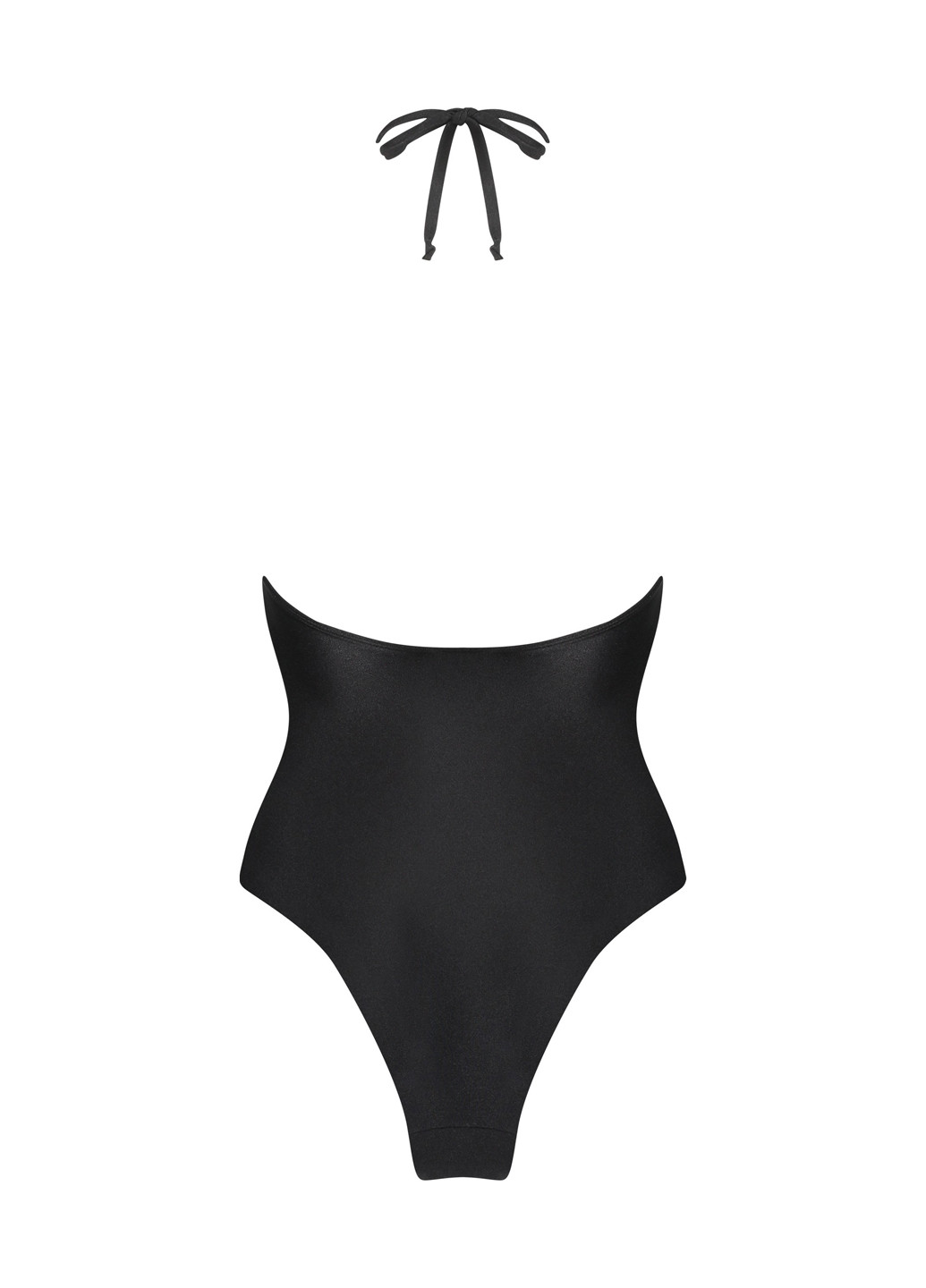 Чорний демісезонний купальник суцільний, халтер Hunkemoller