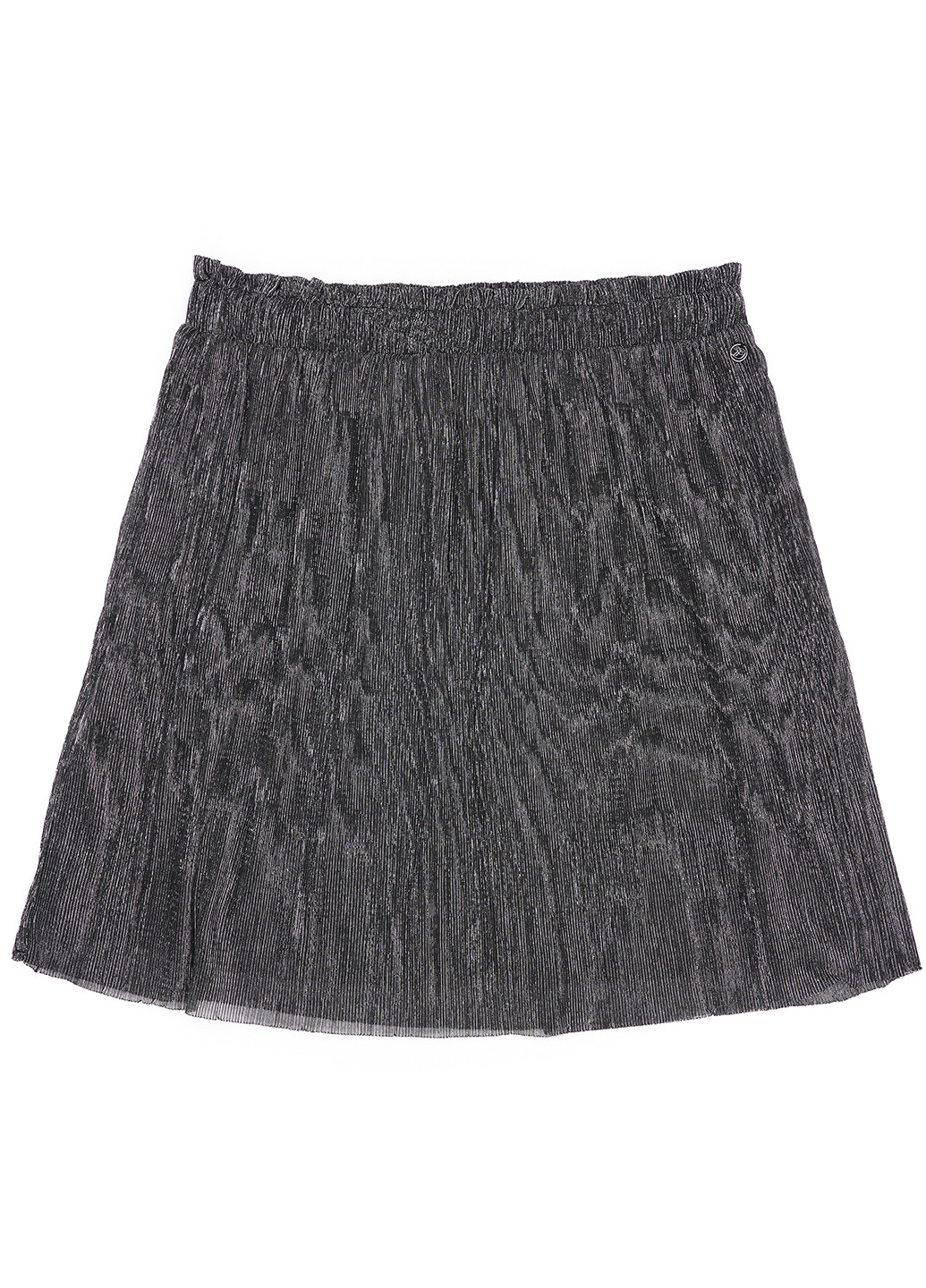 Черная кэжуал меланж юбка Tom Tailor а-силуэта (трапеция), плиссе