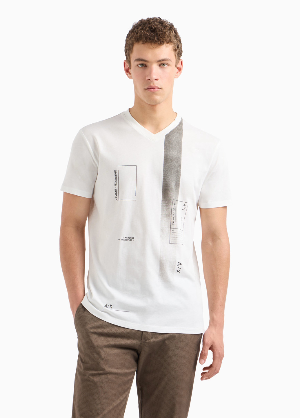 Біла футболка Armani Exchange