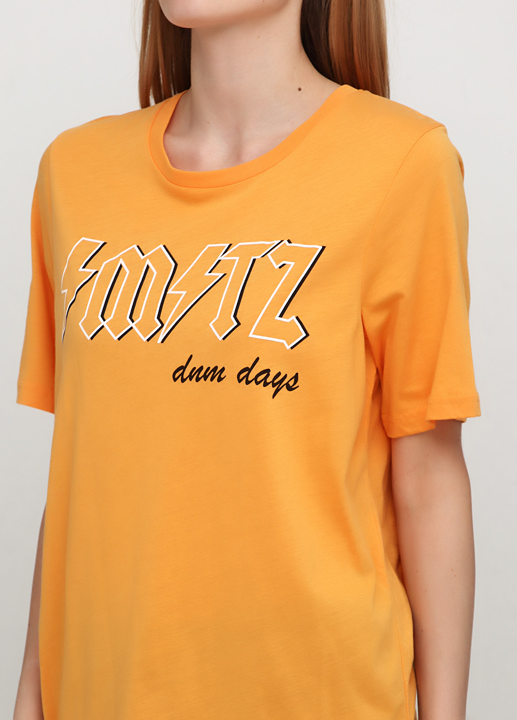 Оранжевая летняя футболка Imitz