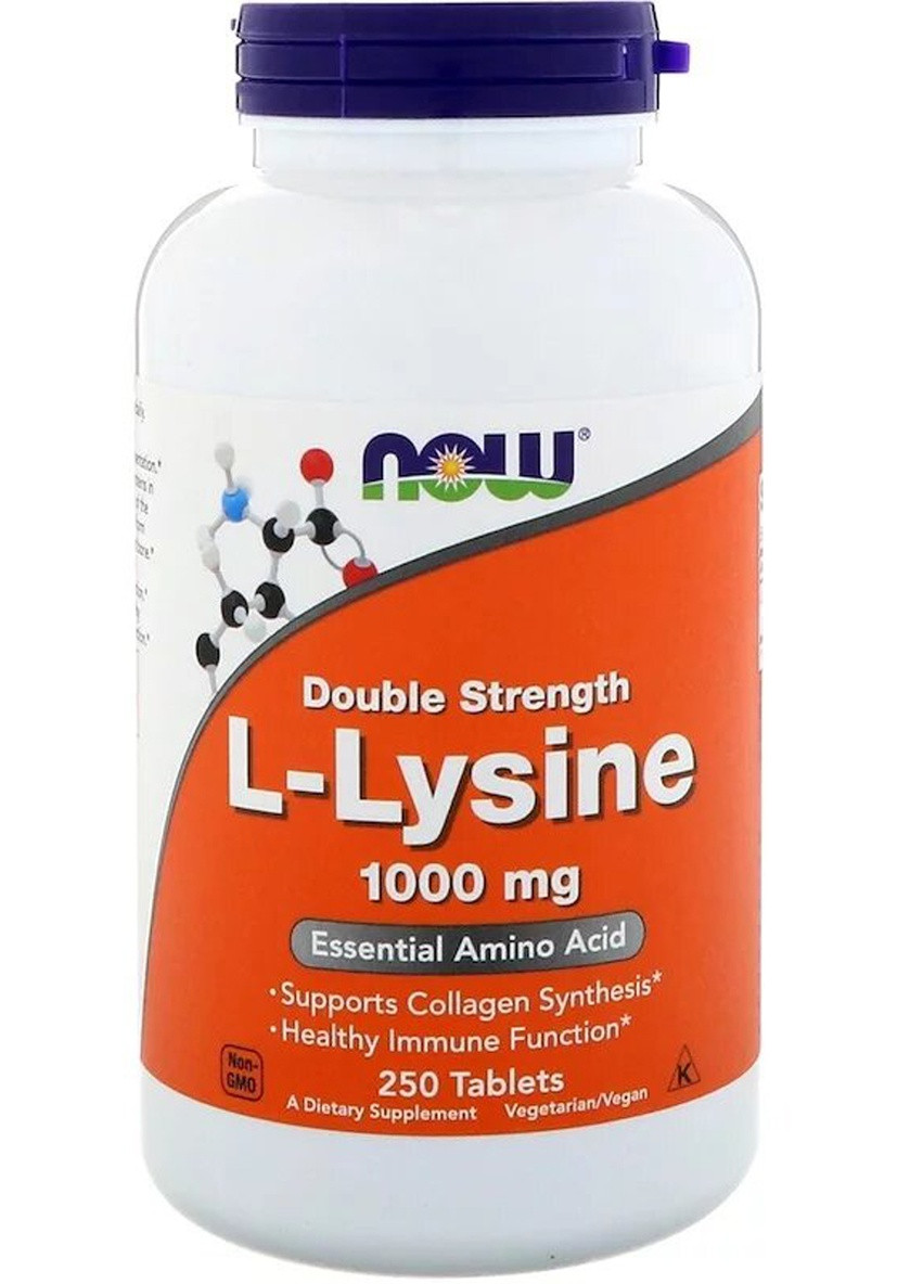 L-Лизин, L-Lysin,, 1000 мг, 250 таблеток Now Foods (228293307)
