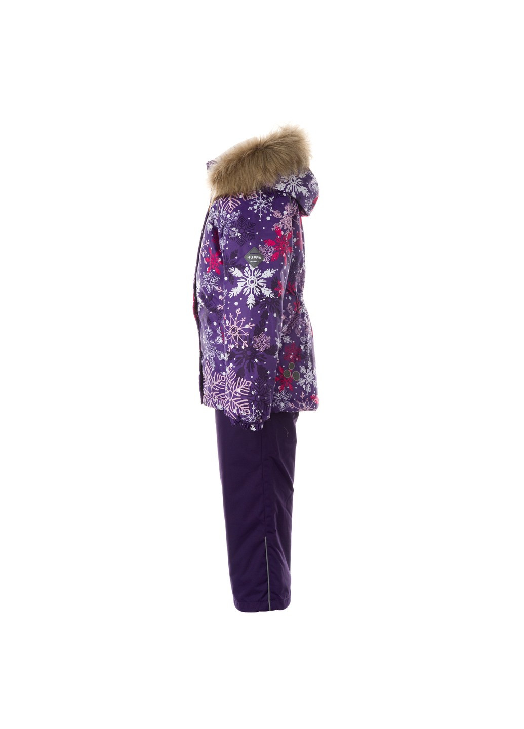Ліловий зимній комплект зимовий (куртка + напівкомбінезон) marvel Huppa