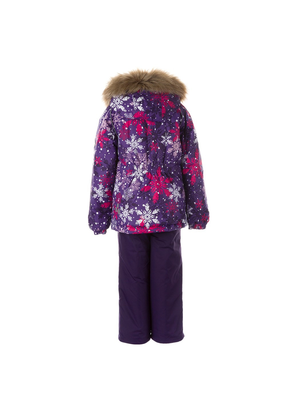 Ліловий зимній комплект зимовий (куртка + напівкомбінезон) marvel Huppa