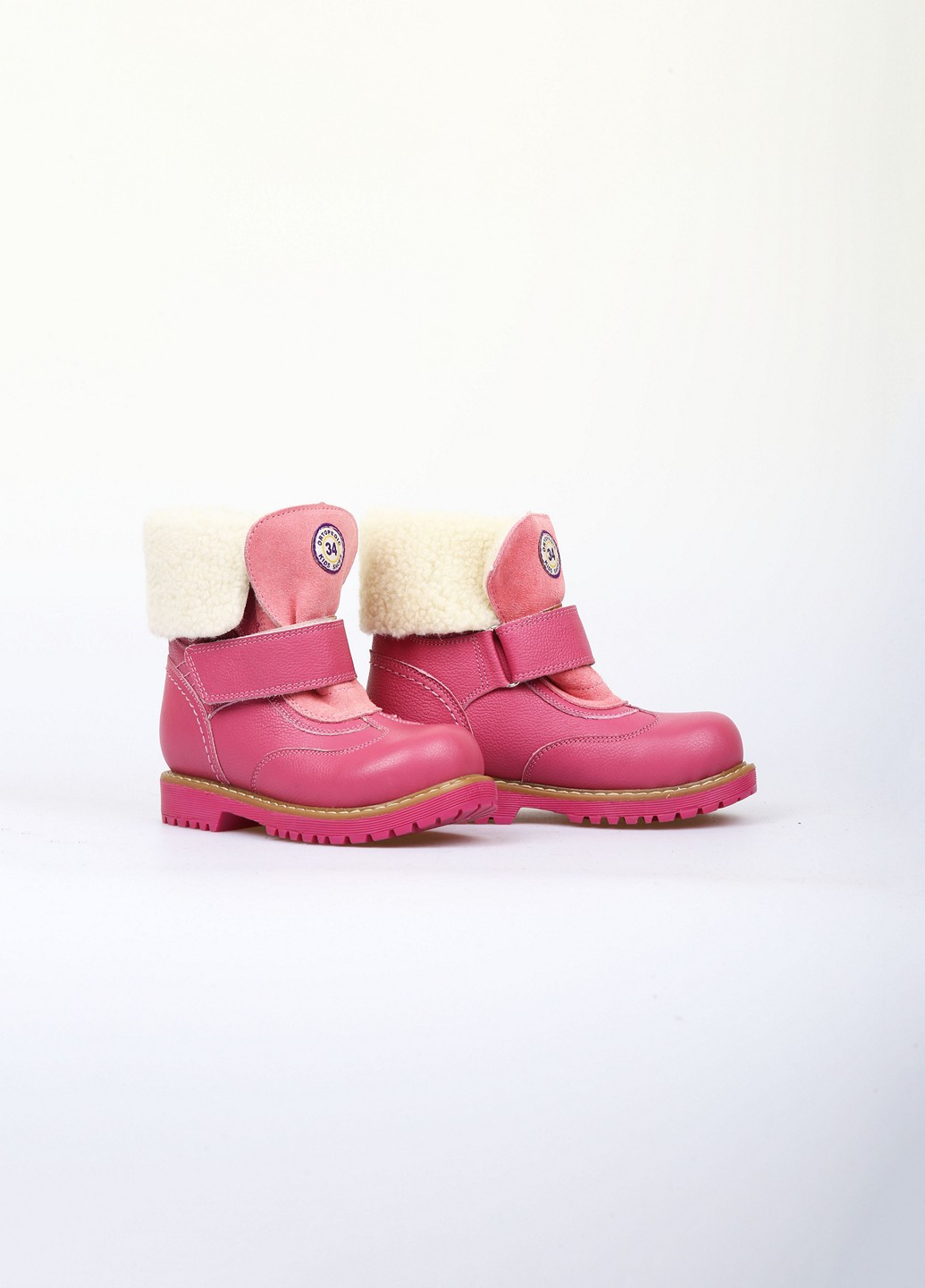 Розовые кэжуал зимние ботинки Шалунишка