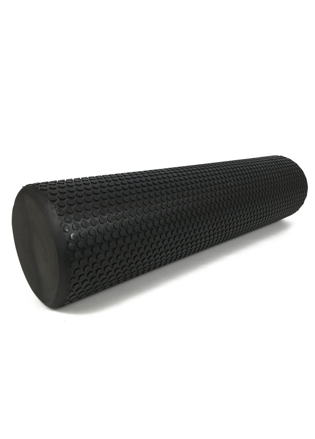 Масажний ролик Foam Roller 60 см чорний (легкий і м'який ролер-валик для йоги, масажу всього тіла: рук, ніг, спини) EasyFit (237657527)