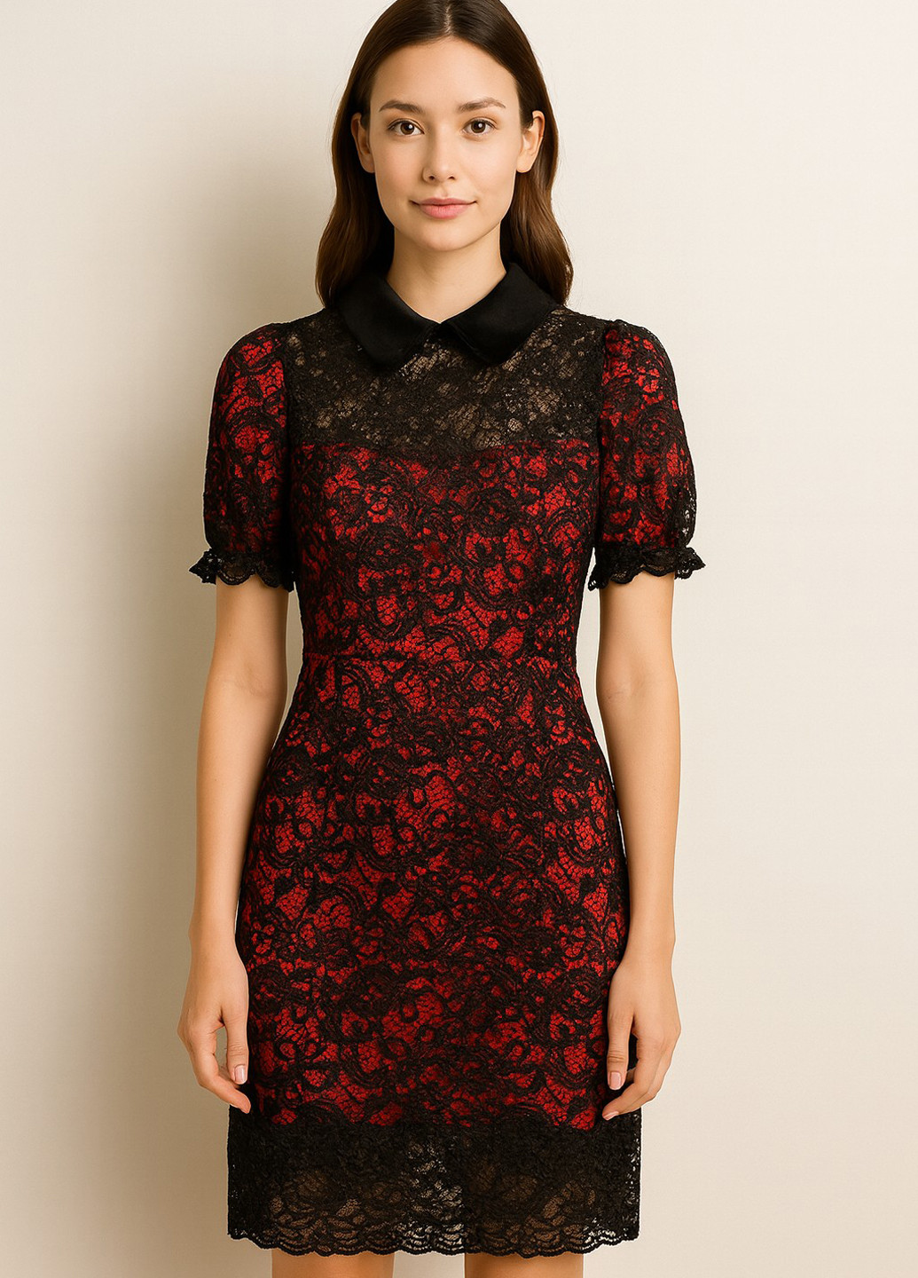 Комбінована вечірня сукня футляр Sassofono колор блок