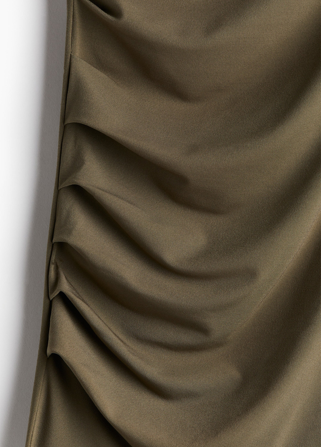 Оливкова (хакі) вечірня, кежуал сукня силуетна H&M однотонна