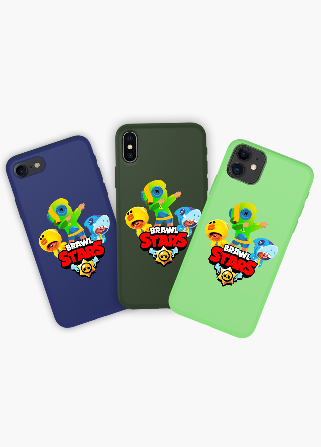 Чехол силиконовый Apple Iphone X Леон Бравл Старс (Leon Brawl Stars) (6129-1703) MobiPrint (219517452)