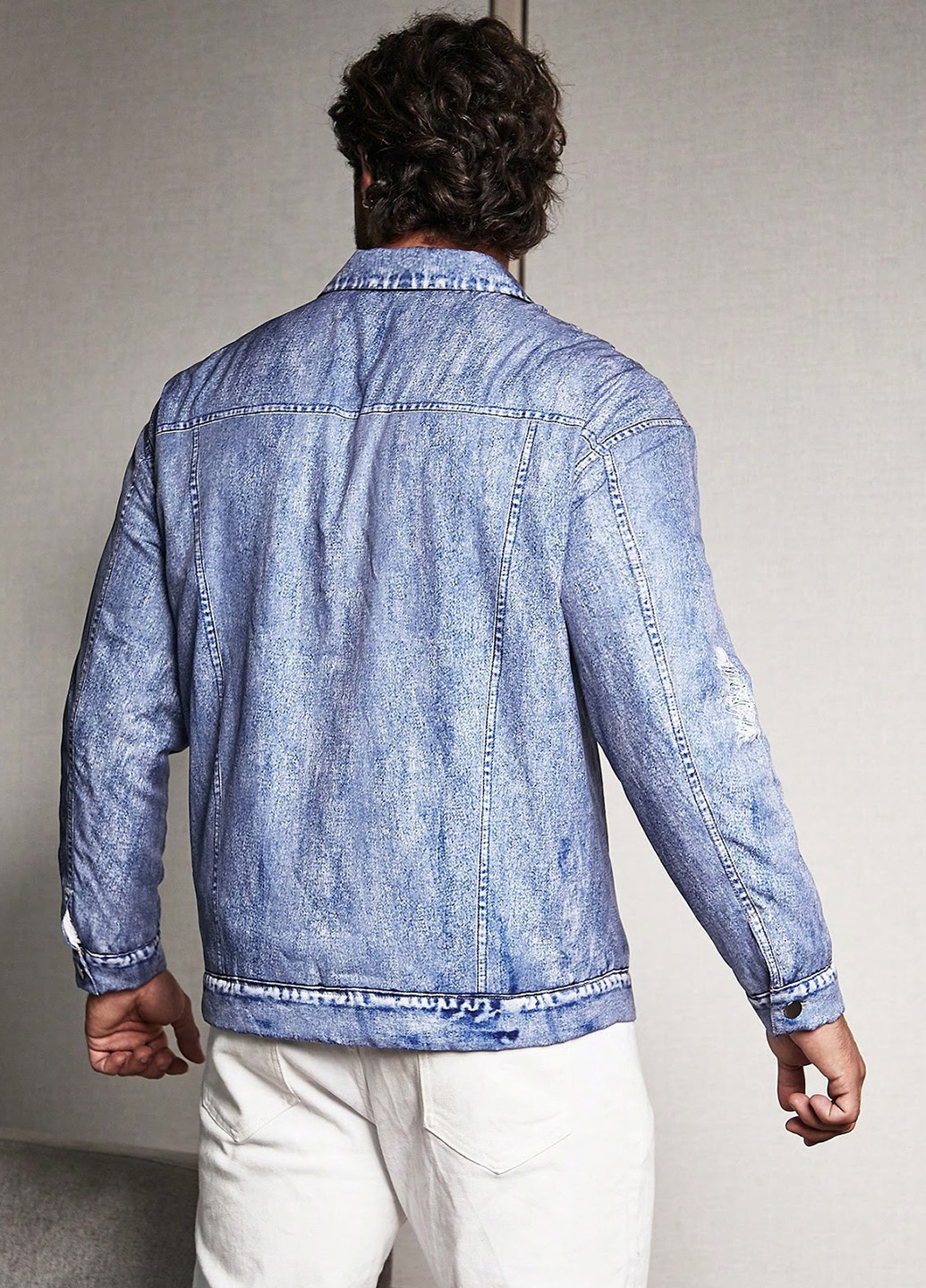 Голубая демисезонная куртка SHEIN