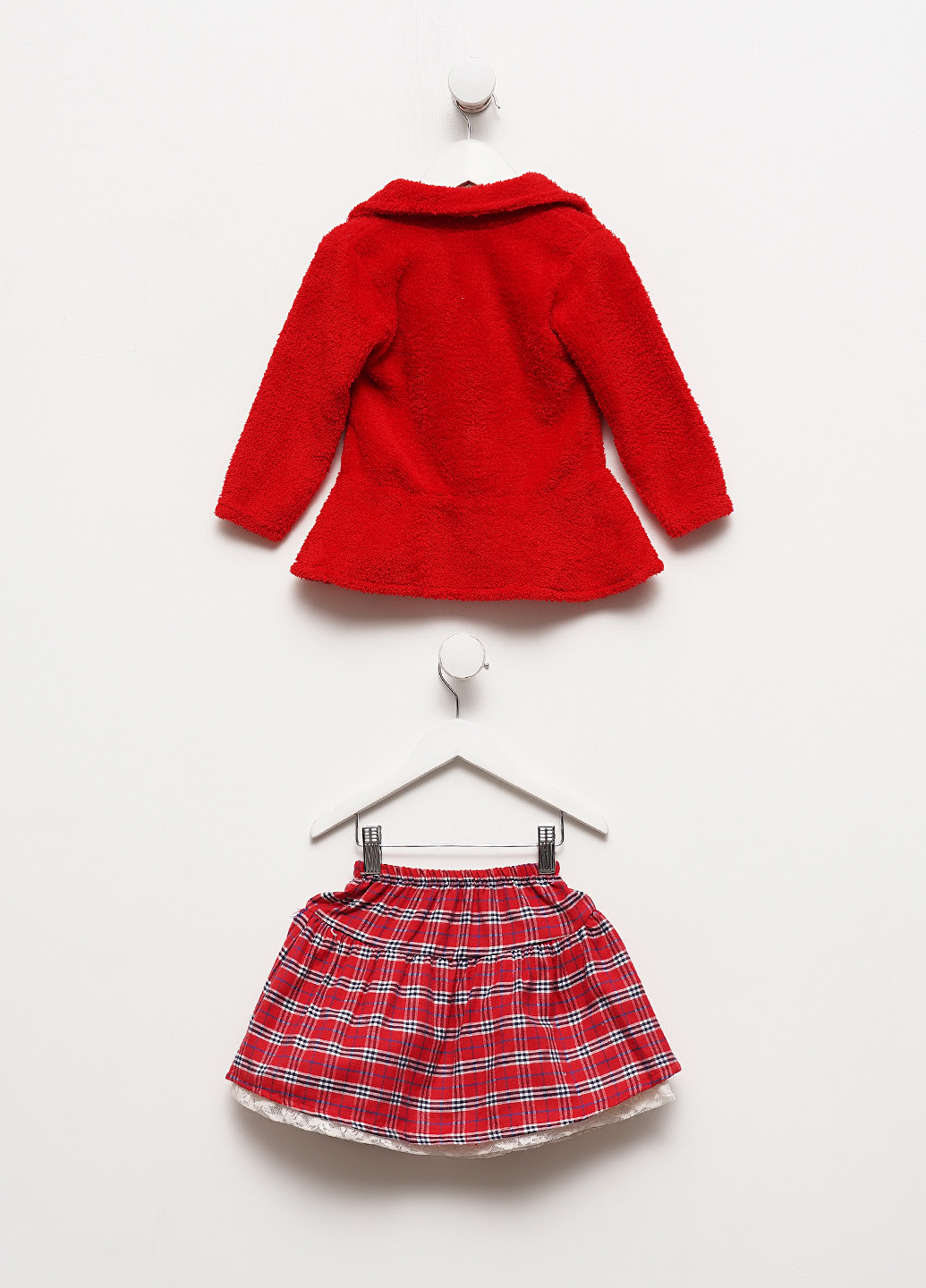Красный демисезонный комплект (жакет, юбка) FEVZA