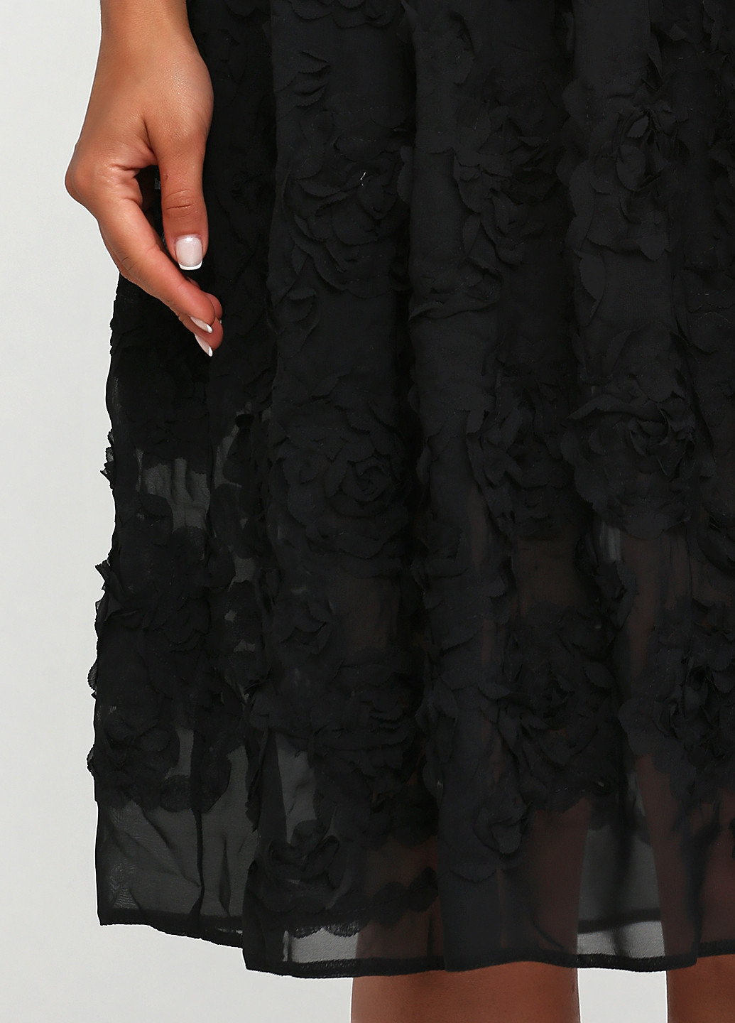 Чорна кежуал сукня кльош Gator з квітковим принтом