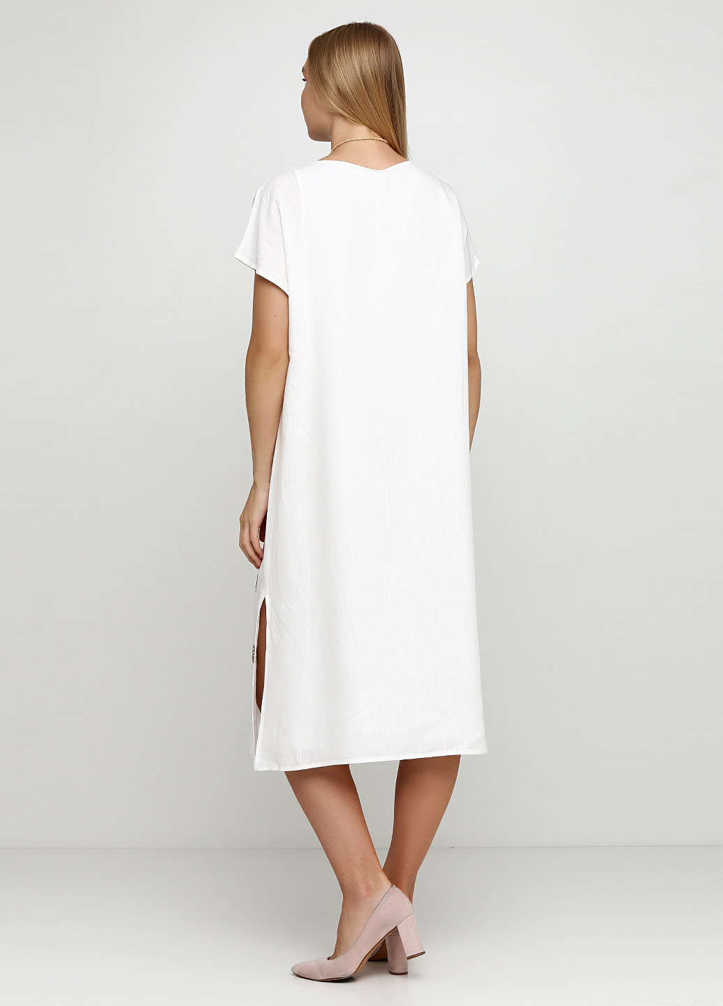 Білий кежуал сукня а-силует Alkis з геометричним візерунком