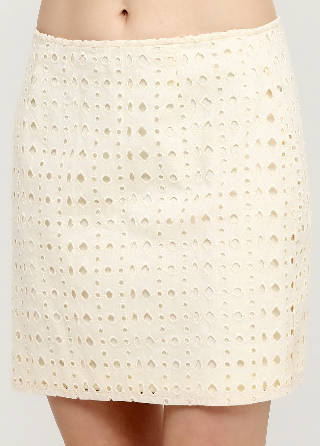 Кремовая кэжуал однотонная юбка Alya мини
